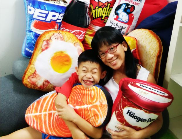 Grace Ng, founder of the Eczema & Allergies - Go Natural Health Champions Support Group, and her youngest son Percy. (Courtesy of Grace Ng)