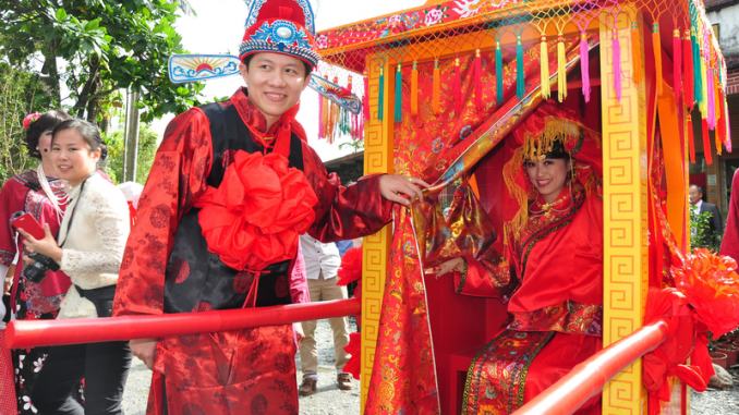 Traditionally when the groom travels to the bride home