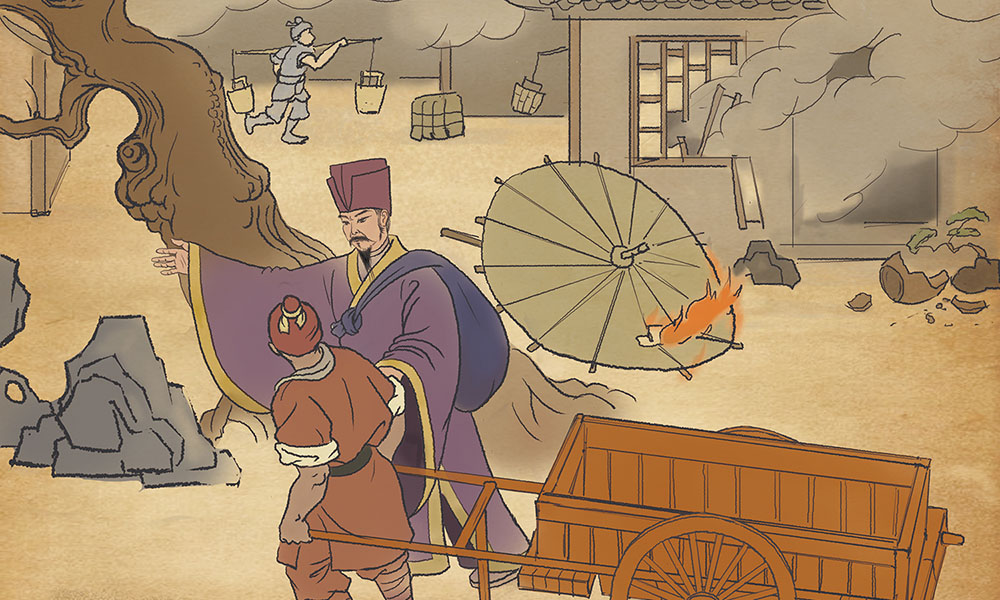 fire ravaged a village